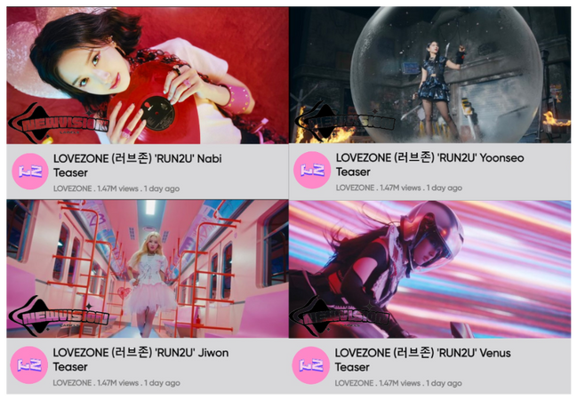 LOVEZONE (러브존) RUN2U Individual MV Teasers