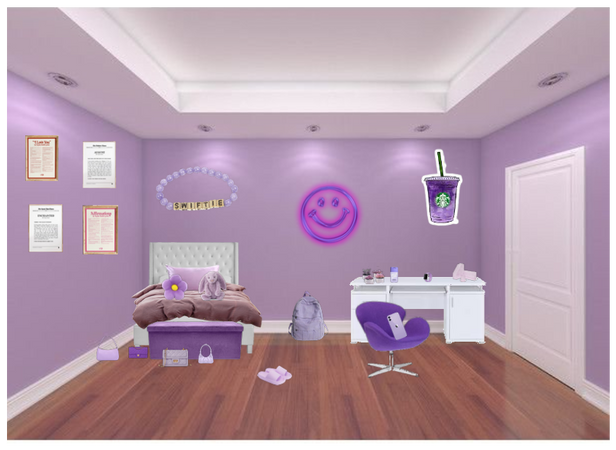 Swiftie bed room because her fav color is purple