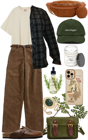 Earthy Color Corduroy Casual Fall Outfit