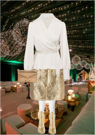 Gold Skirt: Holiday Party