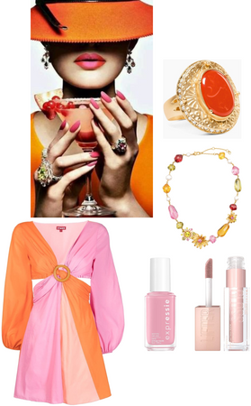 Drink Girl: Orange and Pink