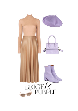 beige and purple