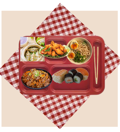 comida japonesa e coreana