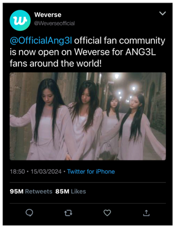 ANG3L 천사 TWITTER ANNOUNCEMENT