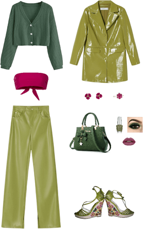 Olive Green and Magenta