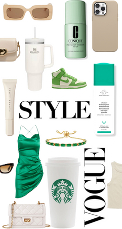style vogue beige and green