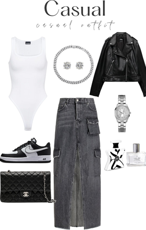 Casual Outfit - Black and White Outfit