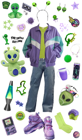 purple + green alien 👽