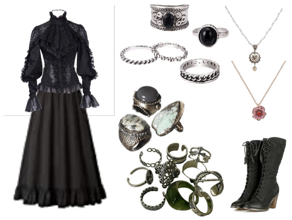 Women's gothic victorian outfit