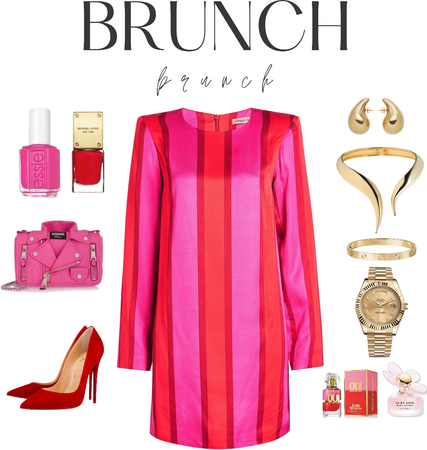 Going to Brunch! Pink and Red Outfit