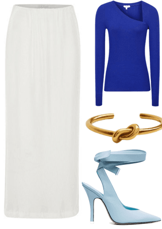 tenue blanche et bleu