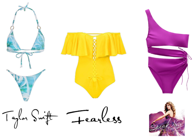 Taylor Swift Swimsuit's Based on Albums!💚💛💜