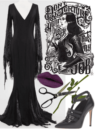 Morticia Addams Halloween Costume