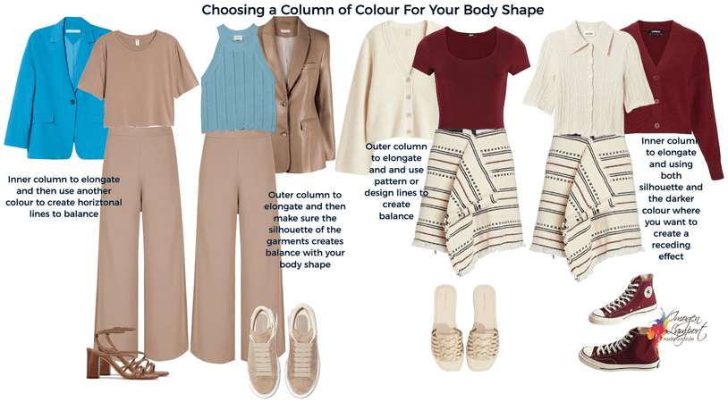 Choosing a column of colour for your body shape