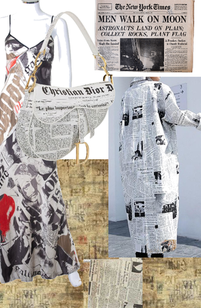 newspaper chronical design woman wear
