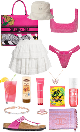 Pink Sunset Beach Outfit