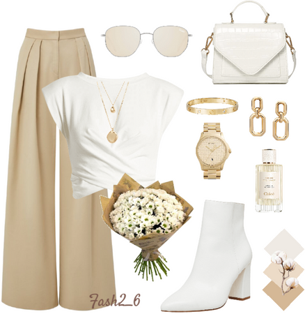beige and white