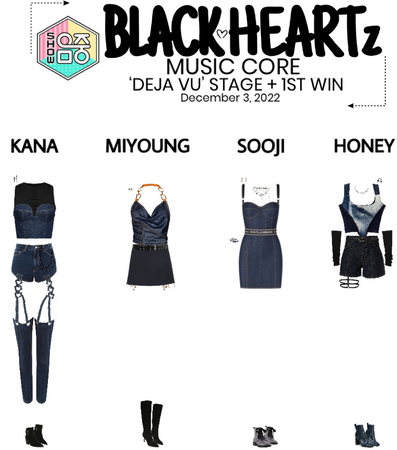 {BLACK HEARTz}’Deja Vu’ Music Core Stage + 1st Win