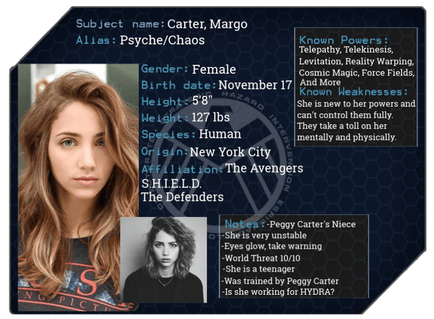 Margo Carter S.H.I.E.L.D. File
