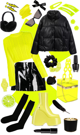 neon yellow & black