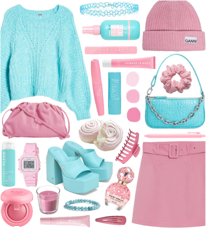 Pink + aqua blue🩵🩷