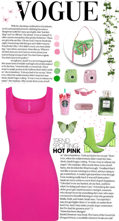 VOGUE pink and green