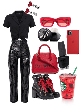 Red & Black Outfit
