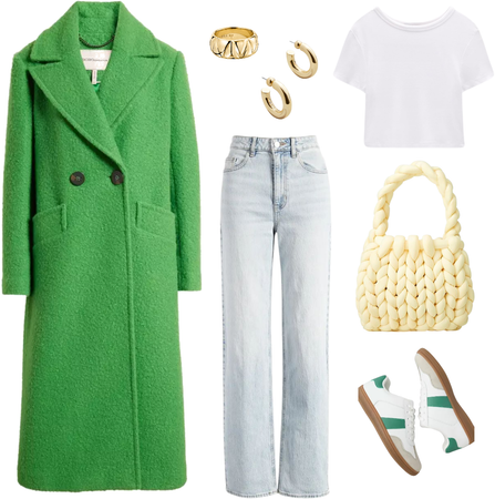 stylish green outerwear