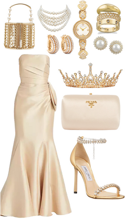 Gold Prom Dress Outfit