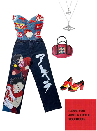 Red anime outfit