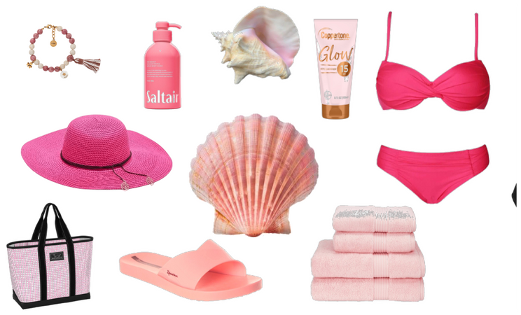 pink beach day