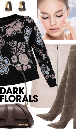 Winter floral sweater