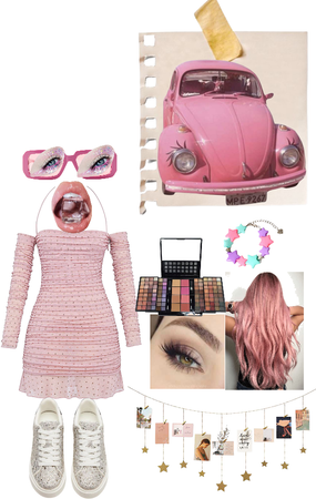 estilo rosa vestido de festa combinaçao completa