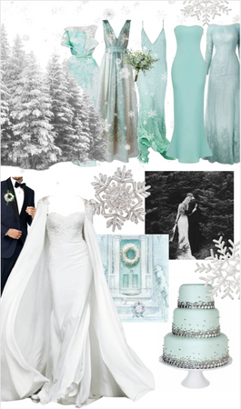 Winter Wedding- Turquoise + Black