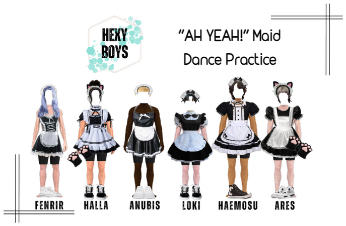Hexy Boys "AH YEAH" Maid Dance Practice