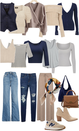 Blue, Beige and Grey Casual Capsule