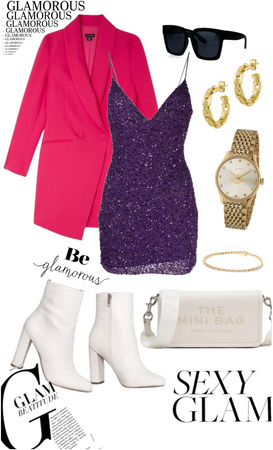 glam. in pink and purple