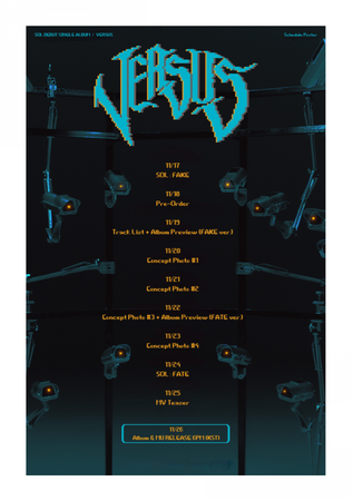 ORPHIC SOL (오르픽 솔) ‘VERSUS’ Debut Schedule Poster