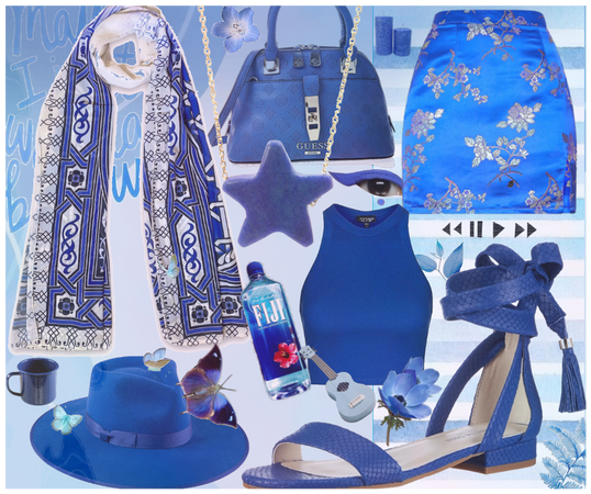 Clutter in Cobalt: Blue Sky Days In Collage
