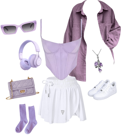 shifting purple outfit