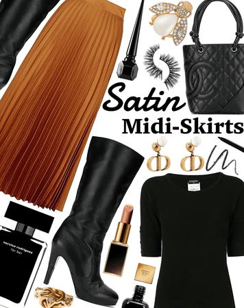SUMMER 2020: Satin Midi-Skirts