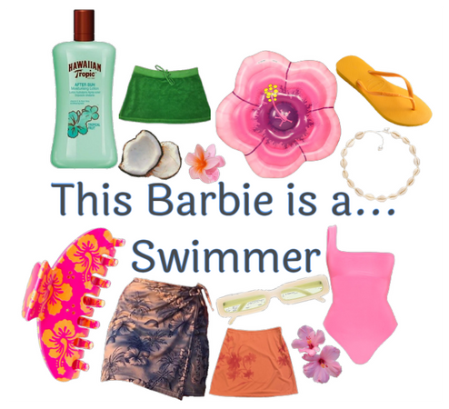 this barbie is a... swimmer