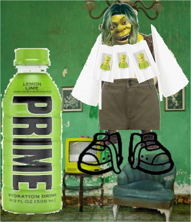 green Shrek uwu preppy baddie