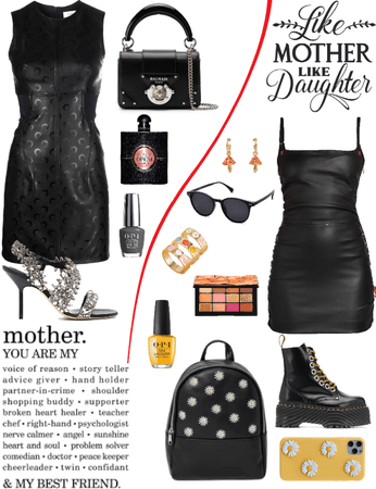 Mother and Daughter | Black Leather Girls