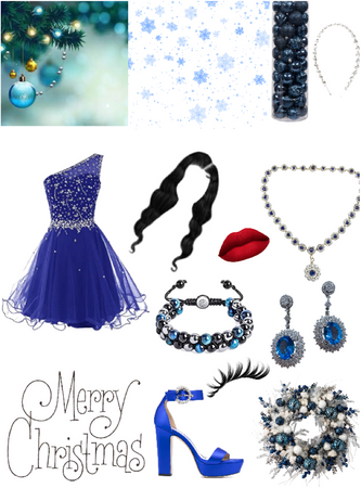 Blue Christmas Outfit Challenge