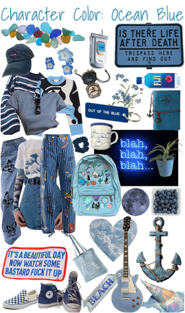 ocean blue character aesthetic