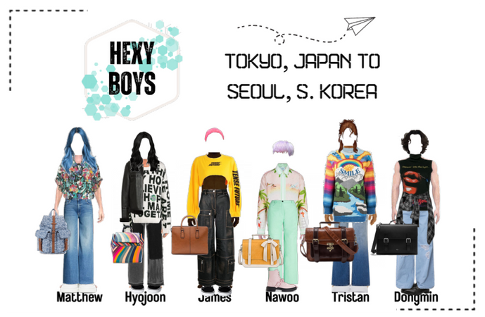 Hexy Boys Japan to S. Korea Airport Looks