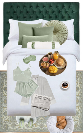 Breakfast in Bed - Green Bed