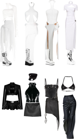 Itzy untouchable black and white outfits