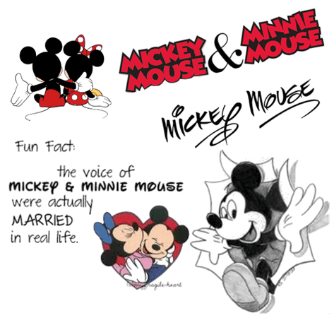 Mickey Mouse and Minnie mouse